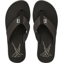 HH Seasand LEATHER BLACK ESPRESSO férfi papucs