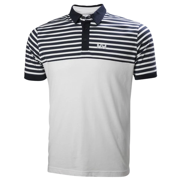 HH Fjord Polo Wht. Stripe férfi póló