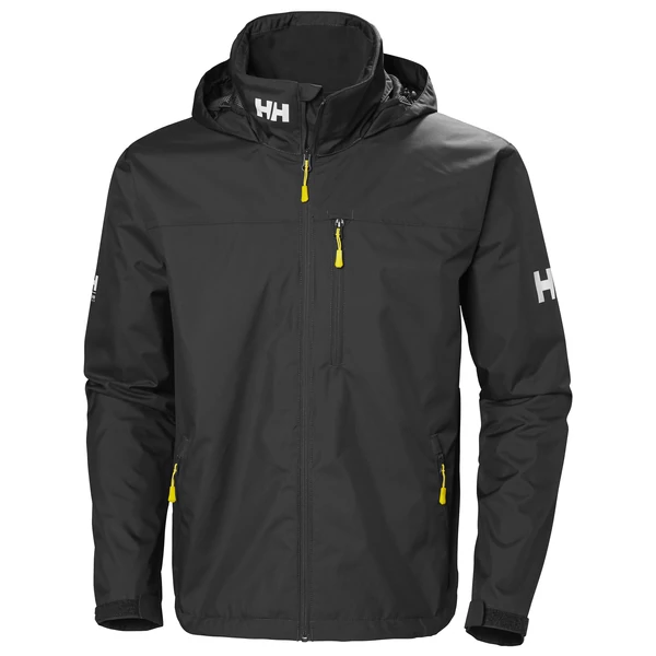 HH Crew Hooded Jacket BLACK vitorlás kabát