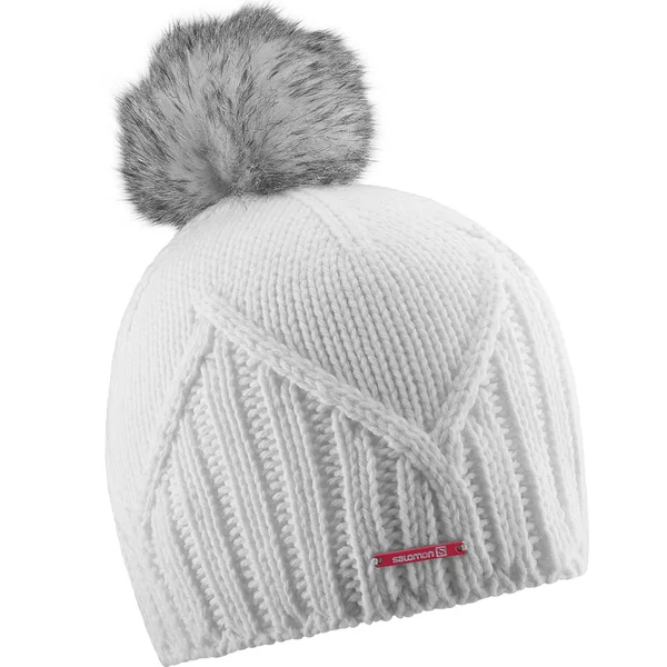 SALOMON Poly Ponpon Beanie White női sapka