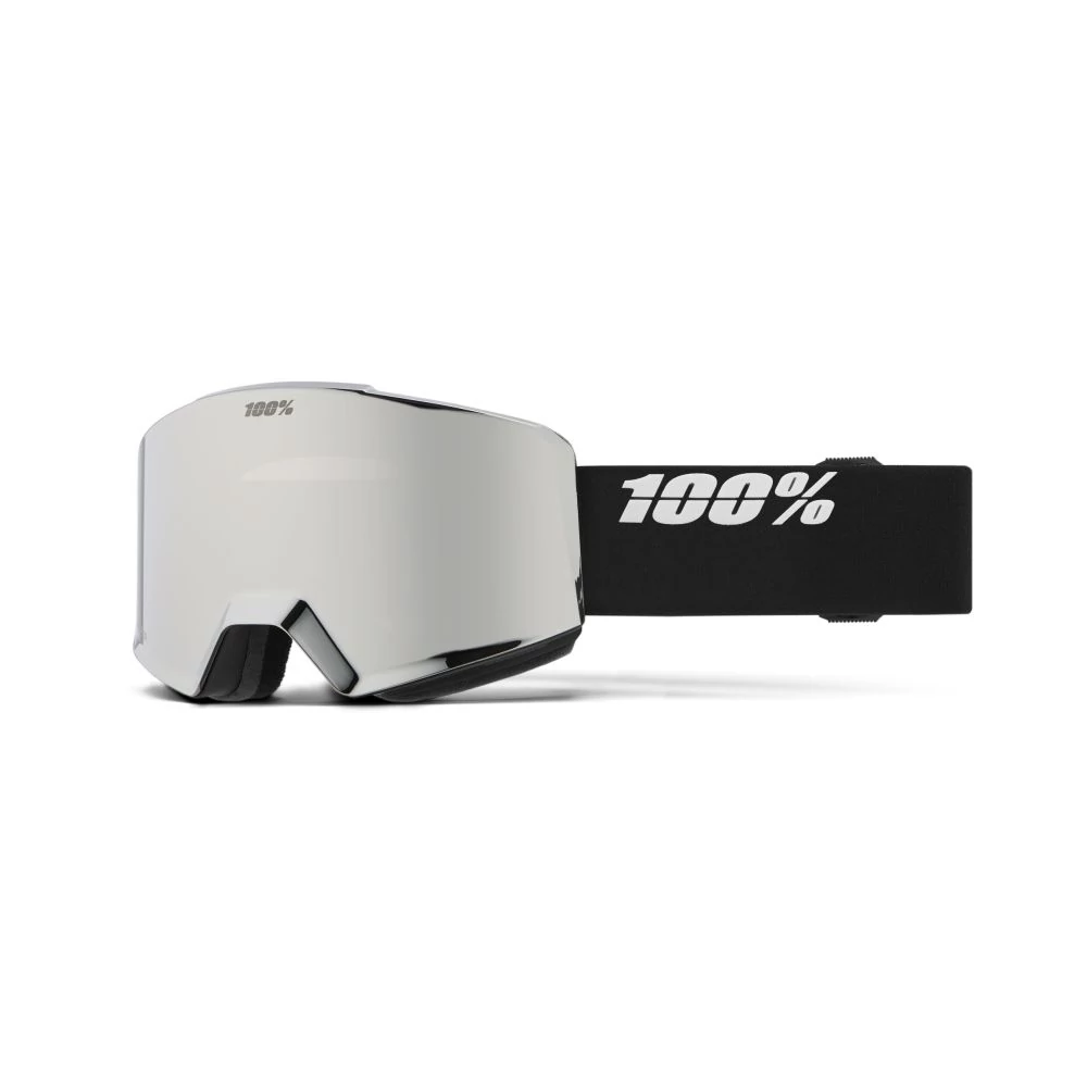 100% NORG BLACK/SILVER MIRROR síszemüveg +LENCSE