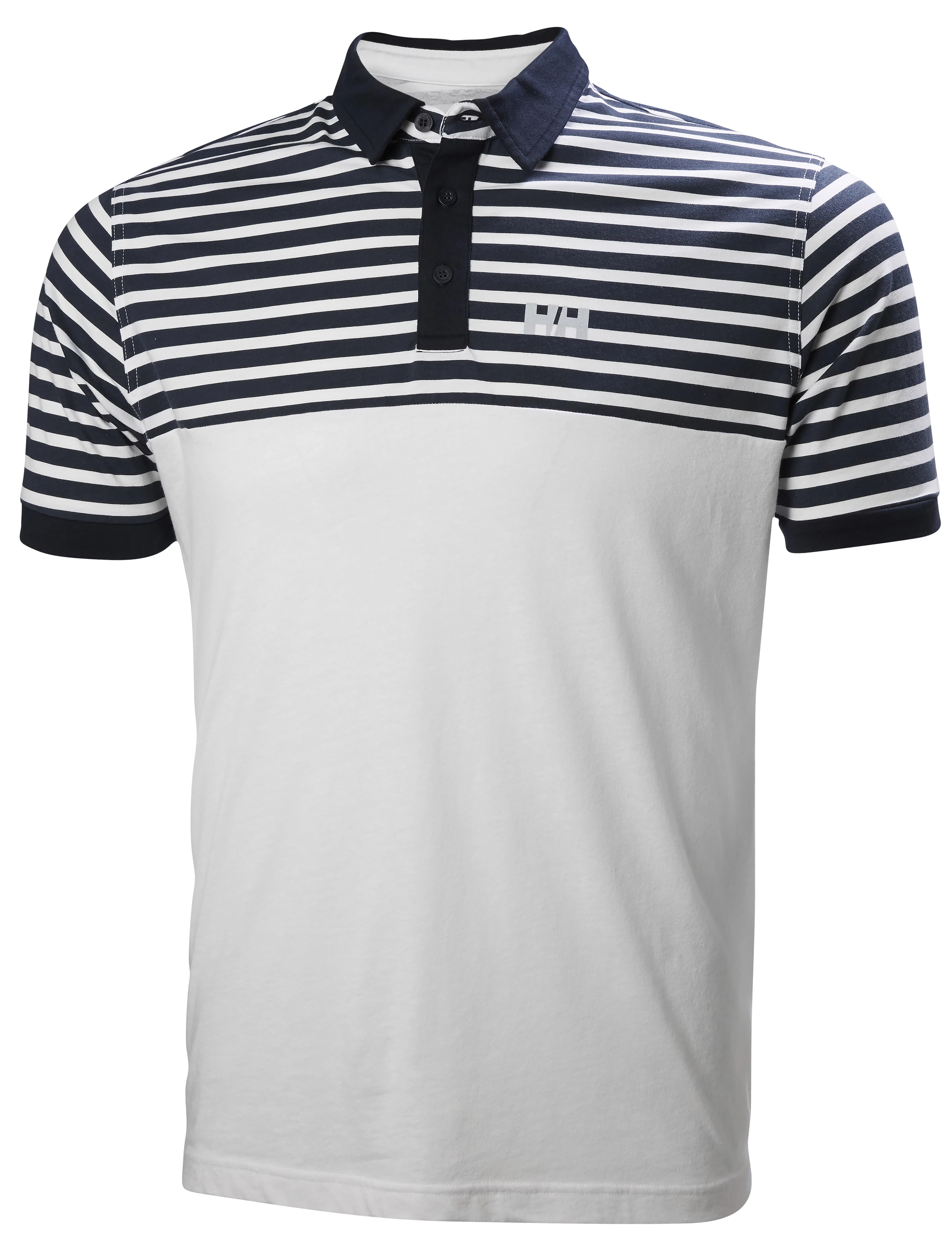 HH Fjord Polo Wht. Stripe férfi póló