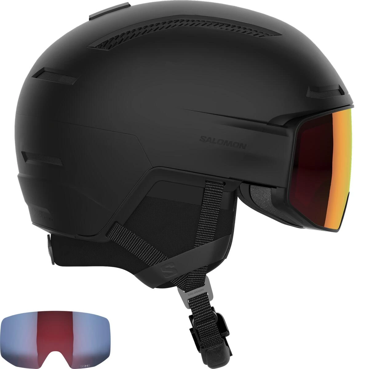 SALOMON Driver PRIME SIGMA PLUS BLACK/ RED bukósisak EXTRA LENCSÉVEL