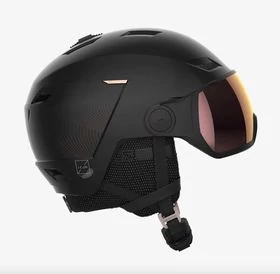 SALOMON Icon LT VISOR PHOTO BLACK/Universal PINK GOLD